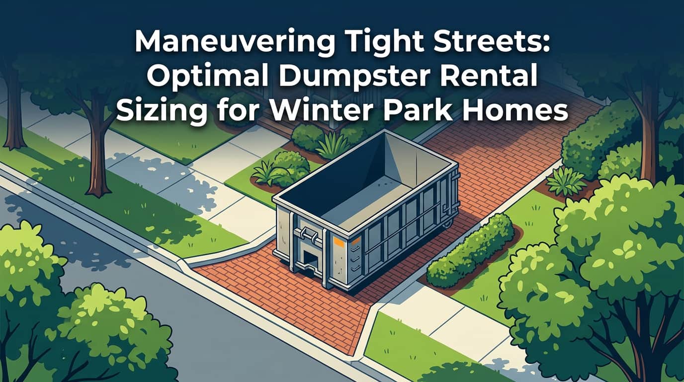 Dumpster Rental Winter Park, Florida: Sizing for Tight Streets